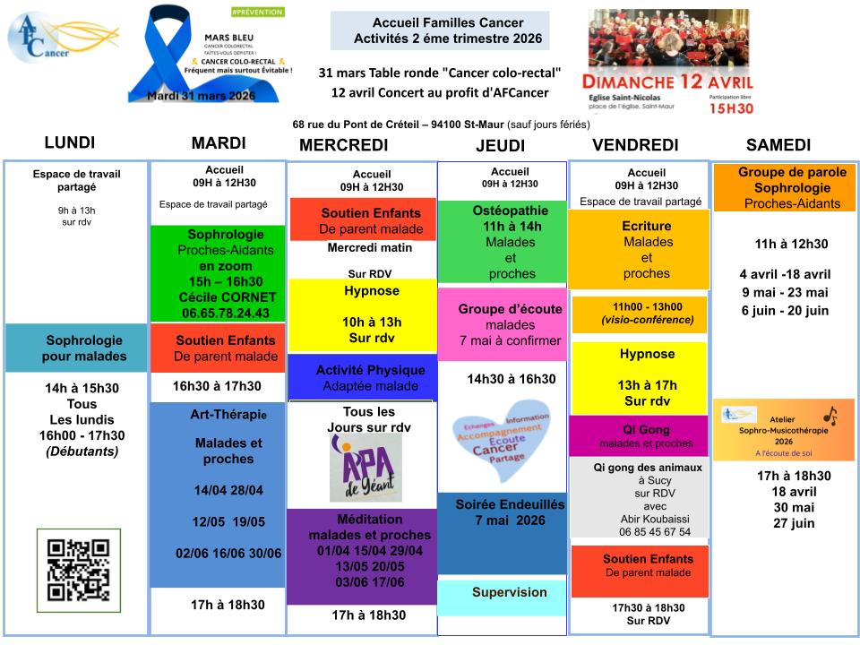 Agenda 2 éme trimestre 2026