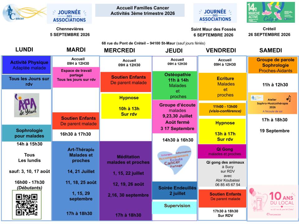 Agenda 3 trimestre 2026