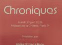 la maison de la chimie pour les 4iemes rencontres sur les maladies chroniques