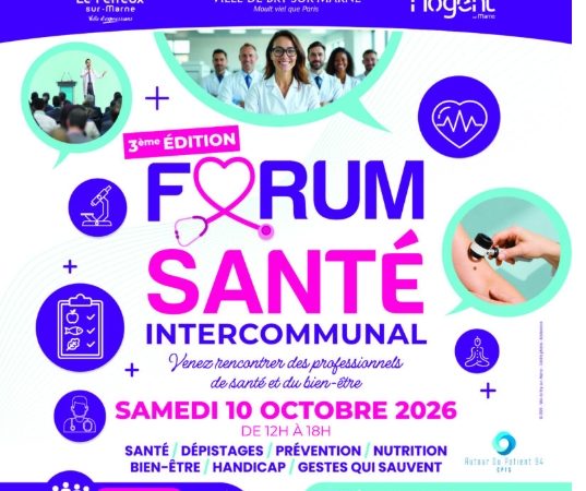 10 octobre 2026, de 12h à 18h, Bry-sur-Marne  Forum Santé intercommunal