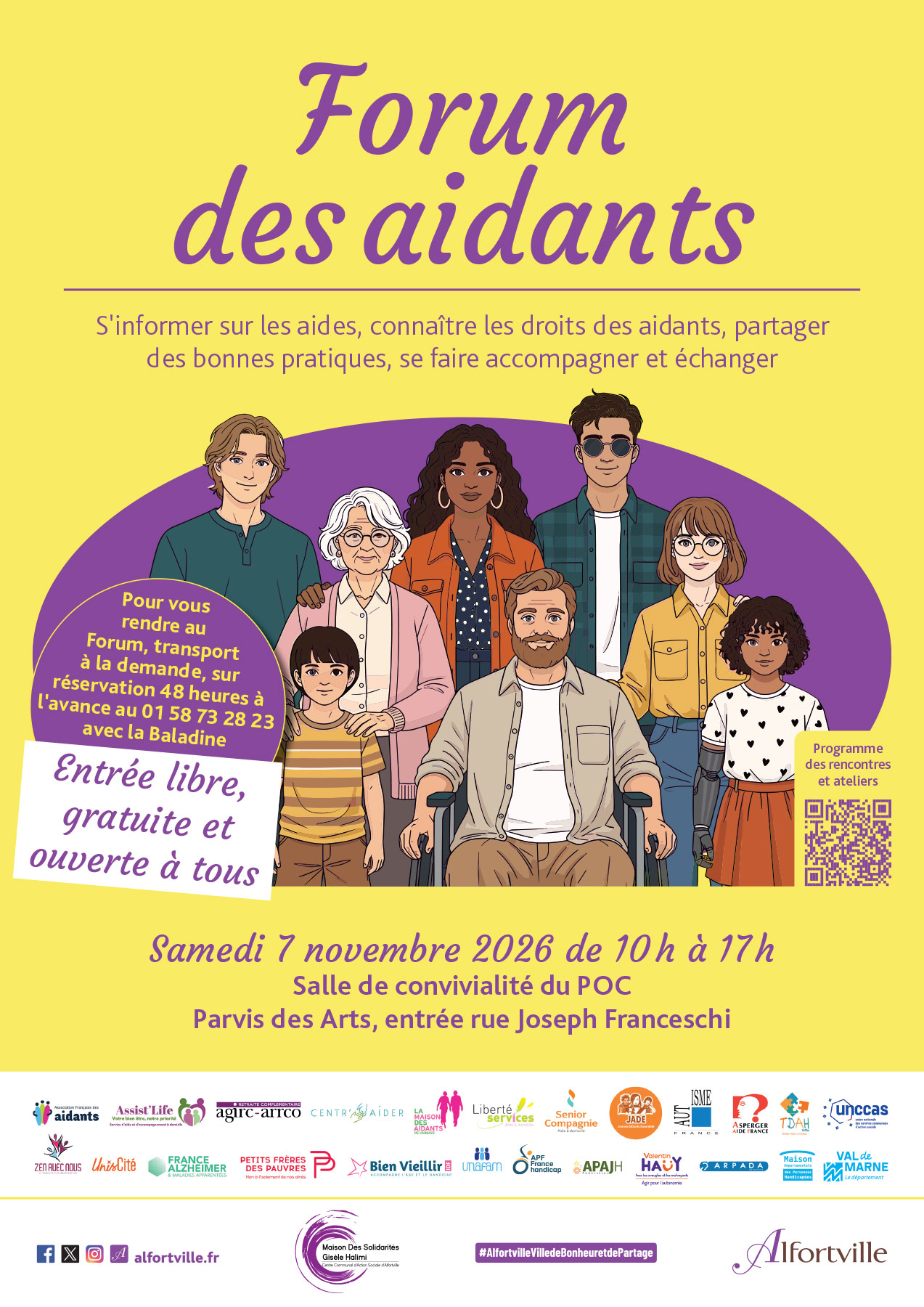samedi 7 novembre 2026 de 10h00 à 17h00 Forem des Aidants D&rsquo;Alfortville